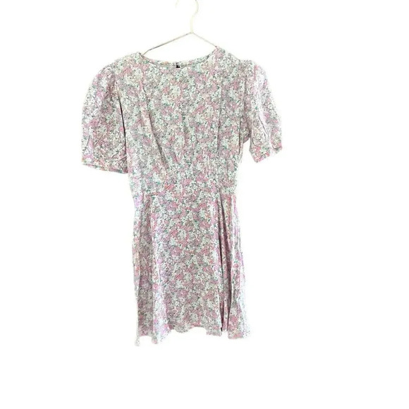 Faithfull the Brand Sidonie Vionette Floral Puff Sleeve A-Line Mini Dress Size 2 - Picture 1 of 7